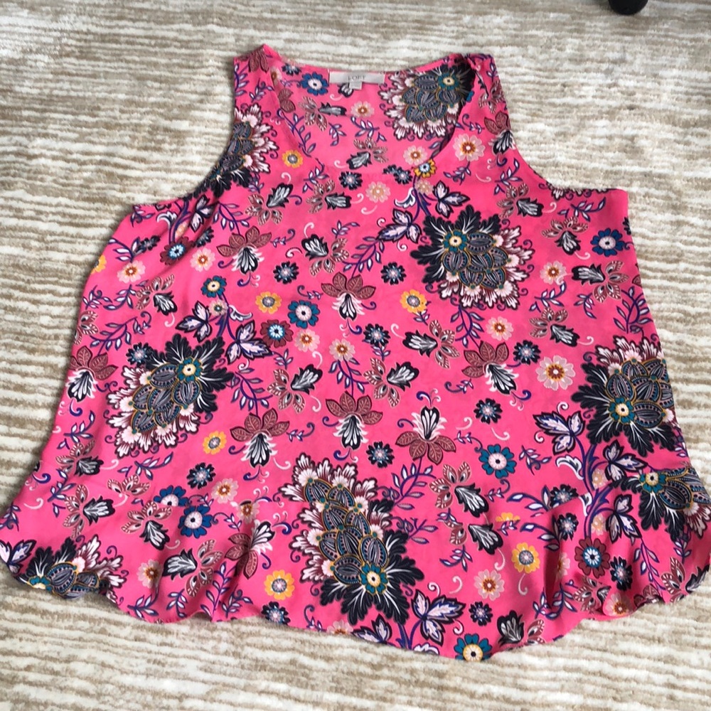 Loft sleeveless tank - fun print (XL)